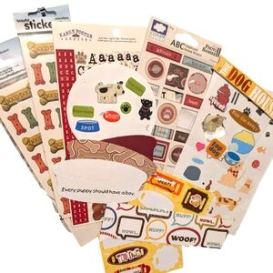 Vintage‎ Pet Dog Scrapbook Sticker Lot